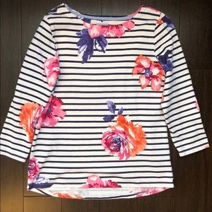 Joules Floral Striped Top